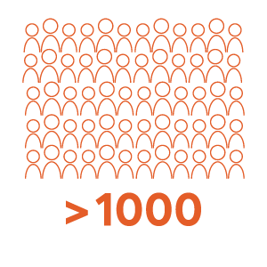 More than 1000 people